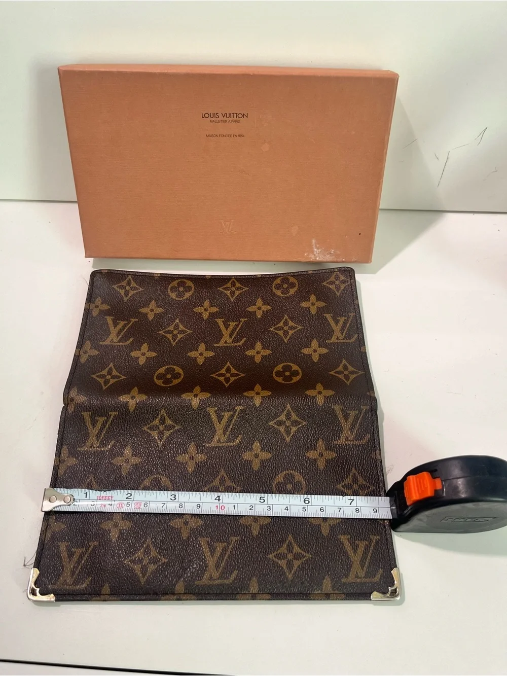 Louis Vuitton Monogram Canvas Folded card Holder in Brown and Gold with Box